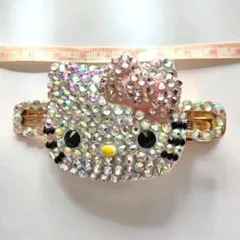 キラキラ ハローキティ ラインストーン ヘアクリップ