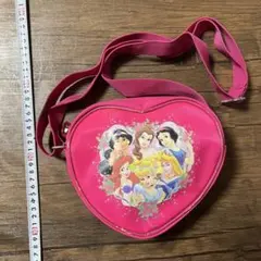 ディズニーリゾート　プリンセス　ハート型ショルダーバッグ　レトロ