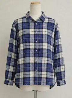 新品 チェック柄 シャツ isoLaine 綿100% Mサイズ