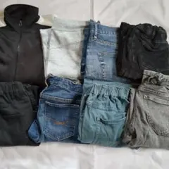 150 男の子 パンツ まとめ売り セット ジーンズ ボトムス ユニクロ ①