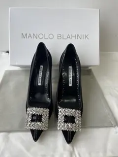 マノロブラニク✨ほぼ未使用 ハンギシパンプス 39サイズ(約26cm) マノロブラニク MANOLO BLAHNIK パンプス ハンギシ フラットシューズ