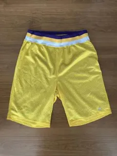 90s アディダス　イエロー　バスパン　バスケット スポーツ　黄色　古着　短パン
