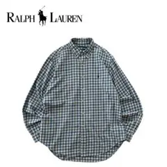 【美品】Ralph Laurenラルフローレン 90s チェックBDシャツ 長袖