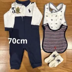 Ralph Laurenロンパース・ビブ・靴下セット