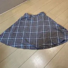 Mezzopiano ブラウン系チェック フレアスカート L(160)