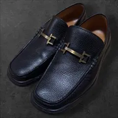 a.testoni ビット ブラック シボ革 レザー ローファー 6 1/2のサムネイル