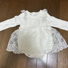 オケージョンにも！バースデイconocoレースロンパースドレス80サイズ