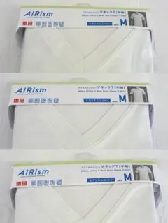 ★新品★UNIQLO AIRism コットンVネック Tシャツ 3枚セット M