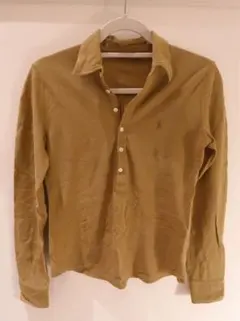 Ralph Lauren カーキ 長袖 ポロシャツ