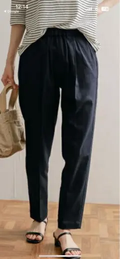 リネン ワイドパンツ