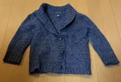GAP キッズ　ネイビー ショールカラー カーディガン　ニット　3T