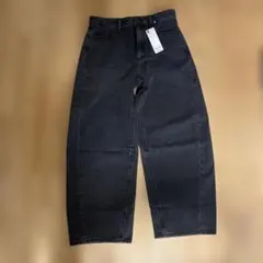 GU バレルレッグジーンズ(丈短め)ダークグレー　Lサイズ