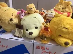 【匿名配送】くまのプーさん　ぬいぐるみ　プーさん　特大　ねそべり　グッズまとめ