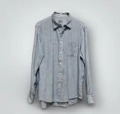 MUJI 無印良品 リネンストライプシャツ M 美品