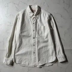【美品】BONCOURA/ボンクラ　長袖シャツ　ボタンダウン　ワーク　M　38のサムネイル