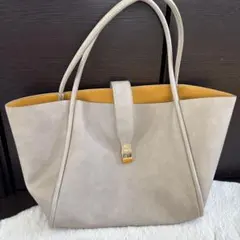 GLOBAL WORK グレー/イエロー トートバッグ