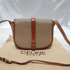 美品 CELINE マカダム柄 ベージュ ショルダーバッグ