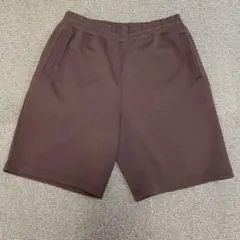 新品未使用】UNIQLO:C／ワインレッド／スウェットワイドショーツ／XL
