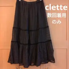 数回着用のみ clette ティアード ロングスカート LLのサムネイル