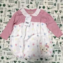 ★新品★クーラクール うさぎモチーフ　チュニック　ワンピース100