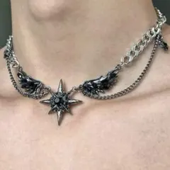 グランジ パンク 八芒星 ネックレス チョーカー Y2K ヴィンテージ メンズ