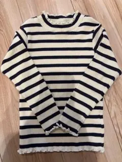 BREEZE ストライプ フリル付き トップス 100 ボーダー