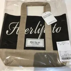 ハーリップトゥ HLT mini tote 新宿ルミネ限定トートバッグblack
