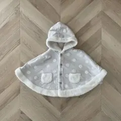 Branshes ブランシェス ドットボアベビーケープ ポンチョ 水玉