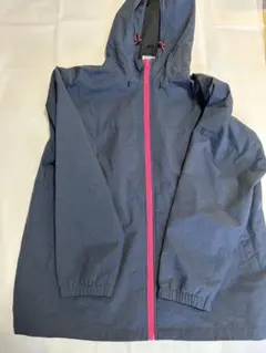 ダークブルー フード付きジャケット　レディース