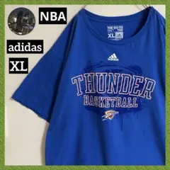 adidasアディダスNBAオクラホマシティサンダービッグロゴTシャツtシャツ青