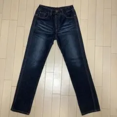 ダークブルー ストレート 長ズボン ゴムウエスト　160cm