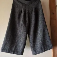 グレー プリーツ キュロット