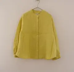 美品 Sybilla リネンシャツ 麻100% マスタード 近年 オーバーサイズ 