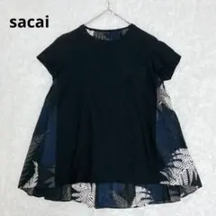 【即発送】美品　sacai サカイ　ドッキング　ブラウス　リネン　ペイズリー 即発送】美品 sacai サカイ ドッキング ブラウス リネン ペイズリー