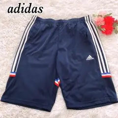 アディダス/訳あり/ハーフパンツ/3本ライン/ポリエステル/中国製/Mサイズ