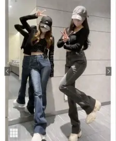 ストレッチフレアデニムパンツ cu532