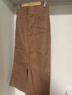 ブラウン・ブラック スリット入りタイトスカートセット