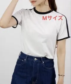 配色ラインパイピングT 配色Tシャツ　半袖