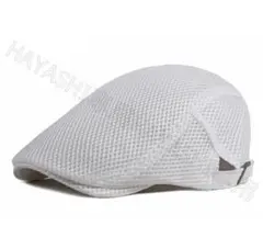 ハンチング帽 　夏用帽子　キャップ　 　ベレー帽　即日発送　送料無料 白色