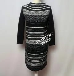 美品☆STRAWBERY-FIELDS♡ニット長袖ワンピース 黒・白