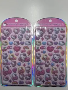 【正規品】コットンパフィーシール　キティ　サンリオ　キティー　2枚セット