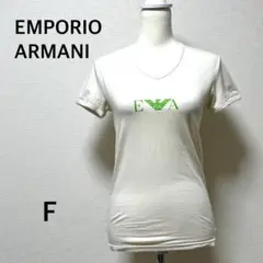 エンポリオアルマーニ Tシャツ 半袖 レディース　ホワイト ロゴ入り　綿　薄手のサムネイル