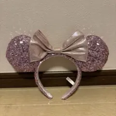 ディズニー ピンクスパンコールミッキー耳カチューシャ
