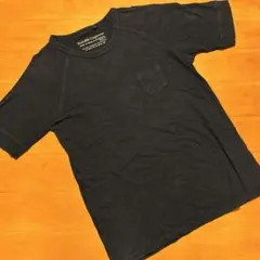 BILLHARD 胸ポケットTシャツ ブラック サイズ2 リネンコットン