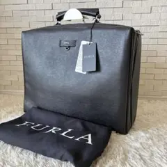 【美品】FURLA フルラ メンズ　ビジネスバッグ ブリーフケース レザー 黒のサムネイル