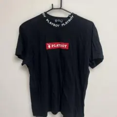 皇*子様 PLAYBOY ブラック Tシャツ ロゴ入り　サイズL