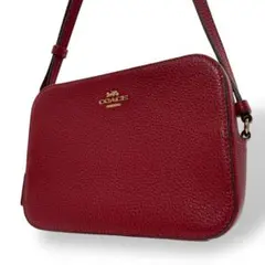 美品 COACH コーチ レザーショルダーバッグ カメラバッグ C2111