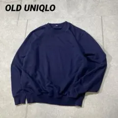 は*2様 OLD UNIQLO オールドユニクロ　無地　スウェット　紺　メンズL