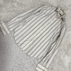 RALPH LAUREN ストライプシャツ アイボリー 7号 カジュアル 着回し