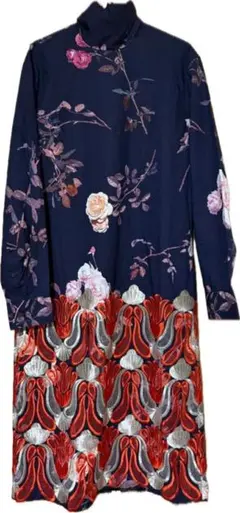 DRIES VAN NOTEN 19-20AW 刺繍プリントワンピースのサムネイル